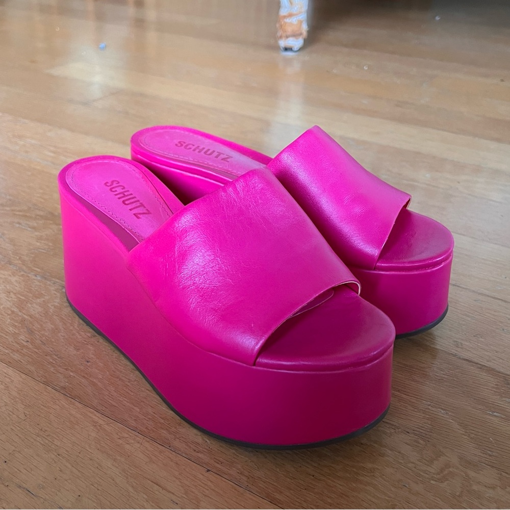 Schutz Hot Pink Platforms